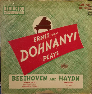 Ernst von Dohnányi plays Ludwig van Beethoven And Joseph Haydn - Sonata No. 17 Op. 31, No. 2 In D Minor / Andante In F Major / Variations In F Minor (Vinyl) (VG+, VG+)