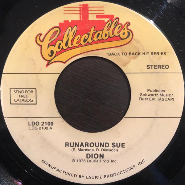 Dion / Dion & The Belmonts - Runaround Sue / I Wonder Why (Vinyl) (NM or M-, Generic)