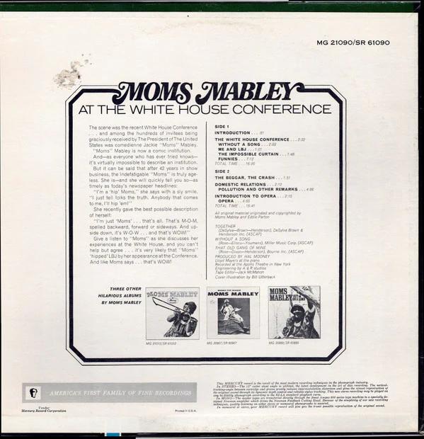 Moms Mabley - At The White House Conference (Vinyl) (VG, VG+)