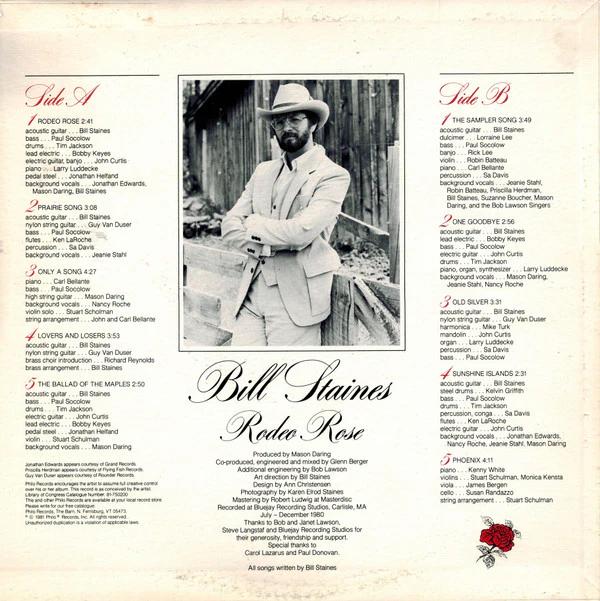Bill Staines - Rodeo Rose (Vinyl) (NM or M-, VG)