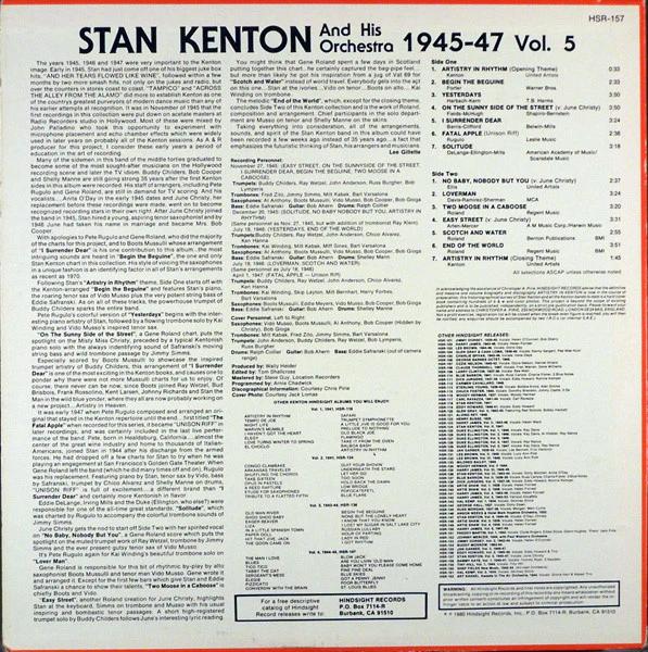 Stan Kenton And His Orchestra - The Uncollected Stan Kenton, Vol. 5, 1945-1947 (Vinyl) (VG+, VG)