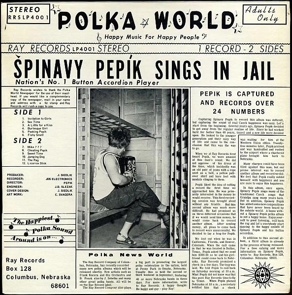 Spinavy Pepik - Špinavy Pepík Sings In Jail (Vinyl) (VG+, VG+)