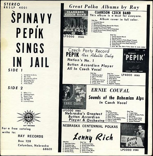 Spinavy Pepik - Špinavy Pepík Sings In Jail (Vinyl) (VG+, VG+)