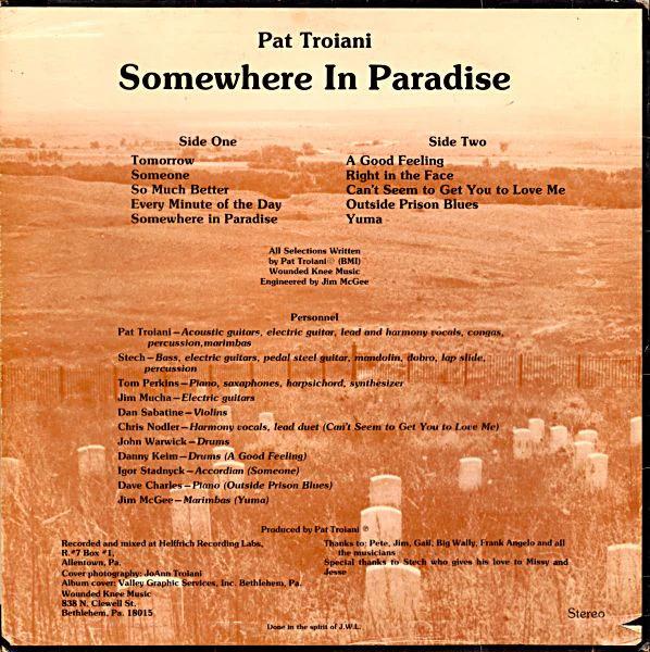 Pat Troiani - Somewhere In Paradise (Vinyl) (M, VG+)