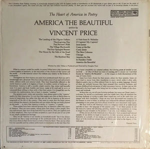 Vincent Price  - America The Beautiful - The Heart Of America In Poetry (Vinyl) (VG+, VG+)