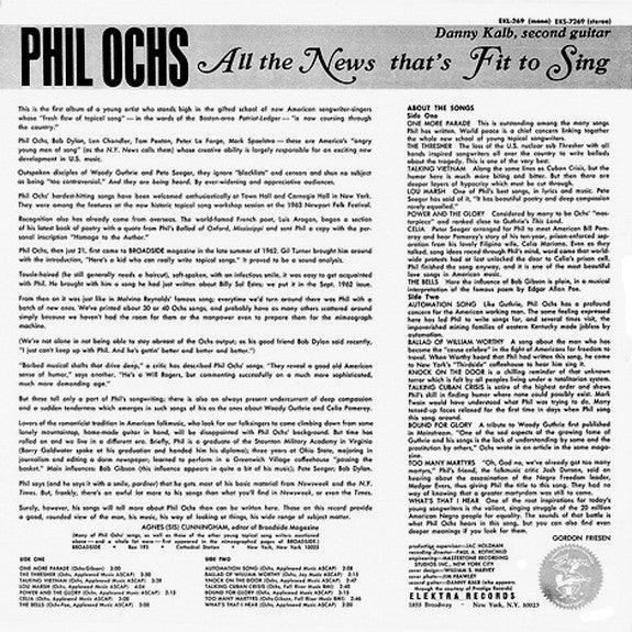 Phil Ochs - All The News That's Fit To Sing (Vinyl) (NM or M-, VG+)