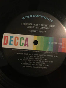 Conway Twitty - I Wonder What She'll Think About Me Leaving (Vinyl) (M, VG+)