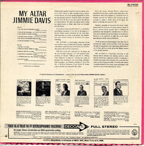 Jimmie Davis - My Altar (Vinyl) (NM or M-, VG+)