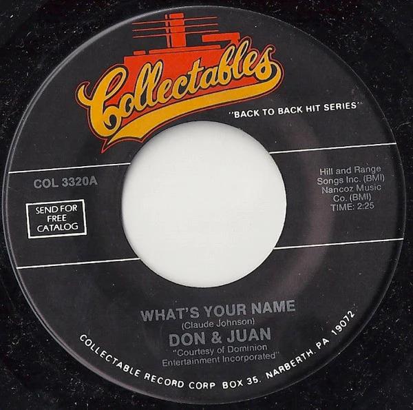 Don & Juan / Jodie Sands - What's Your Name / With All My Heart (Vinyl) (NM or M-, Generic)