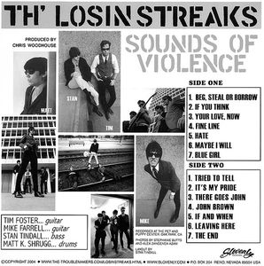 Th' Losin Streaks - Sounds Of Violence (Vinyl) (VG+, VG+)
