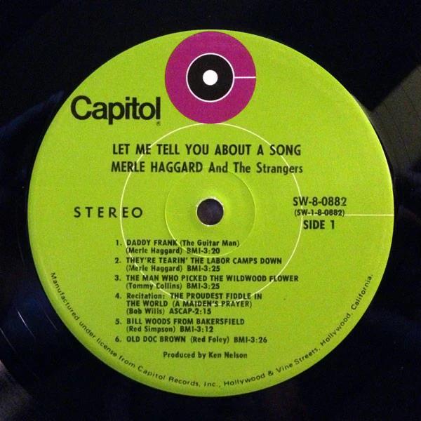 Merle Haggard And The Strangers  - Let Me Tell You About A Song (Vinyl) (VG+, VG+)
