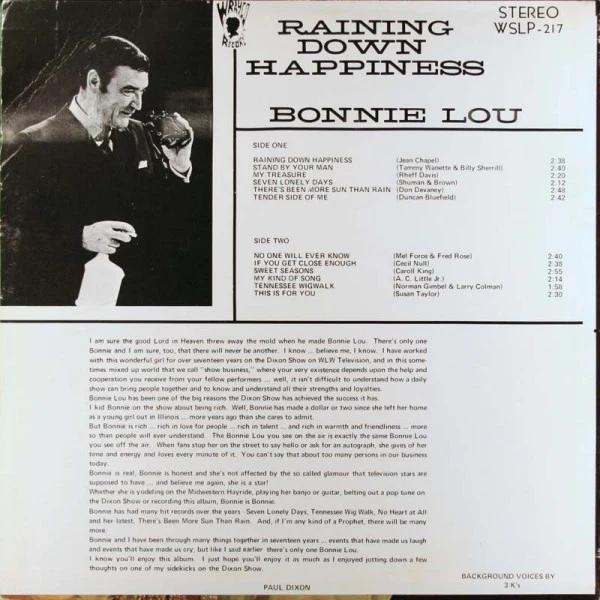 Bonnie Lou - Raining Down Happiness (Vinyl) (VG, VG)