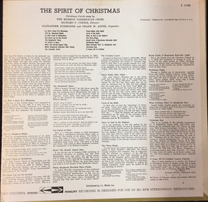 Mormon Tabernacle Choir - The Spirit Of Christmas: Christmas Carols Sung By The Mormon Tabernacle Choir (Vinyl) (VG, VG)