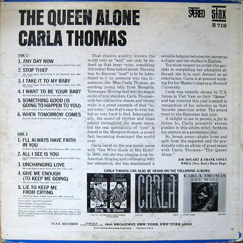 Carla Thomas - The Queen Alone (Vinyl) (VG+, VG)