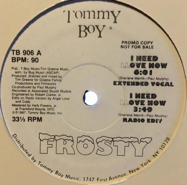 Frosty - I Need Llove Now (Vinyl) (VG+, Generic)