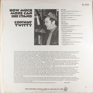 Conway Twitty - How Much More Can She Stand (Vinyl) (VG, VG)