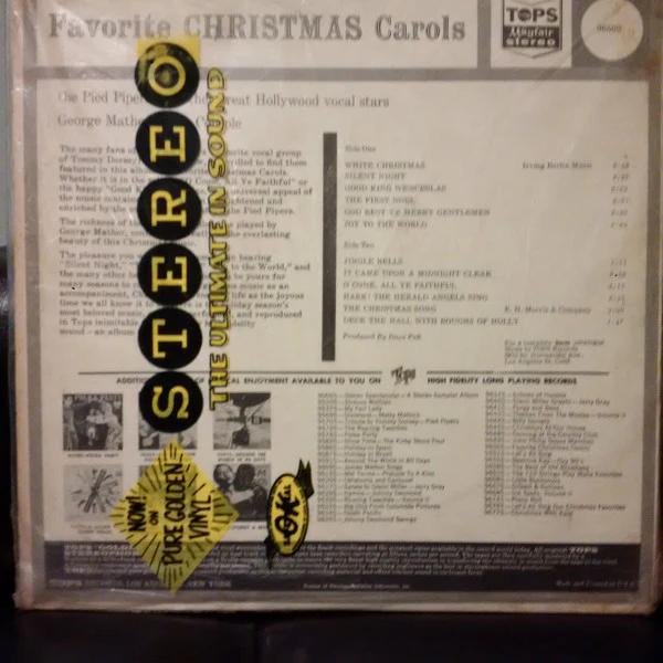 The Pied Pipers And George Mather - Favorite Christmas Carols (Vinyl) (VG+, G+)