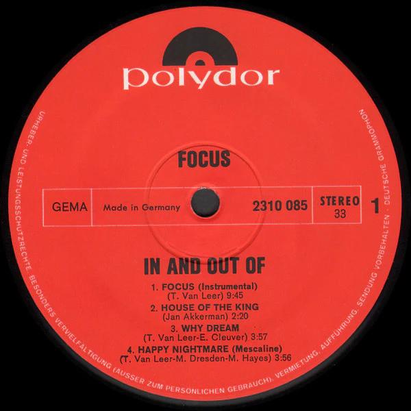 Focus  - In And Out Of Focus (Vinyl) (VG, G+)