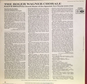 The Roger Wagner Chorale - Salve Regina (Choral Music Of The Spanish New World 1550-1750) (Vinyl) (VG+, VG+)