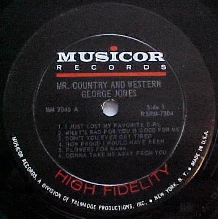 George Jones  - Mr. Country And Western Music (Vinyl) (VG, VG)
