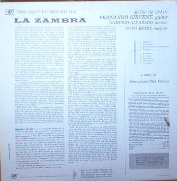 Fernando Sirvent - La Zambra (Vinyl) (VG+, VG)