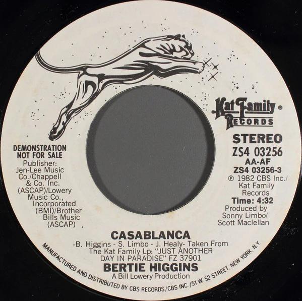 Bertie Higgins - Casablanca (Vinyl) (NM or M-, Generic)