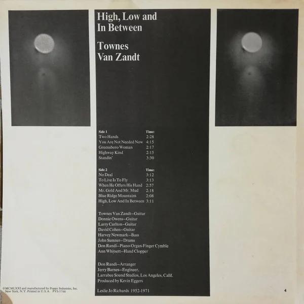 Townes Van Zandt - High, Low And In Between (Vinyl) (VG, VG)