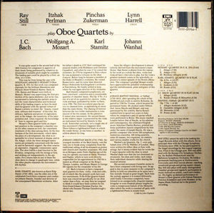 Johann Christian Bach, Wolfgang Amadeus Mozart, Carl Stamitz, Johann Baptist Vanhal / Ray Still • Itzhak Perlman • Pinchas Zukerman • Lynn Harrell - Oboe Quartets (Vinyl) (NM or M-, VG)
