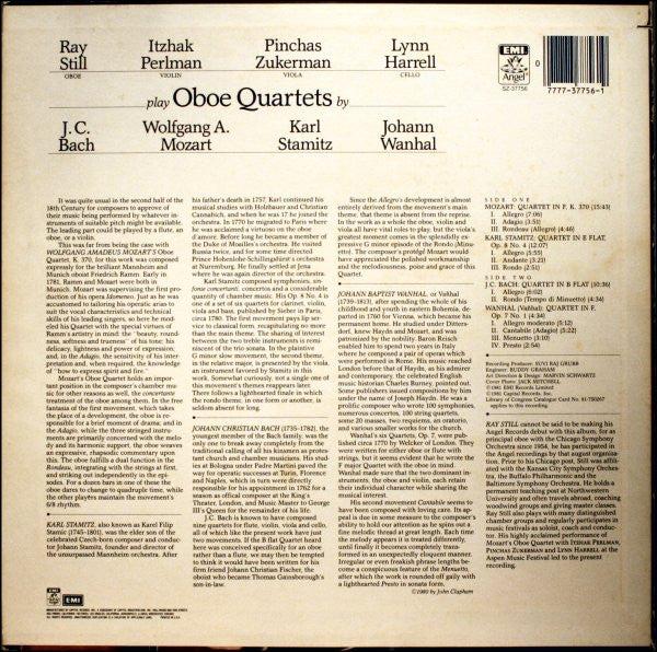 Johann Christian Bach, Wolfgang Amadeus Mozart, Carl Stamitz, Johann Baptist Vanhal / Ray Still • Itzhak Perlman • Pinchas Zukerman • Lynn Harrell - Oboe Quartets (Vinyl) (NM or M-, VG)