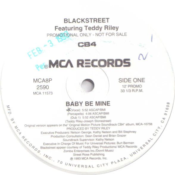 Blackstreet Featuring Teddy Riley - Baby Be Mine (Vinyl) (VG+, VG)