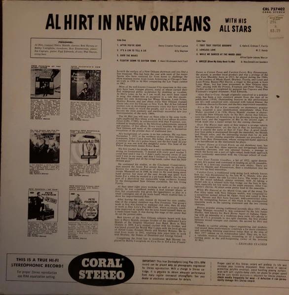 Al Hirt - Al Hirt With His All Stars In New Orleans (Vinyl) (VG+, NM or M-)