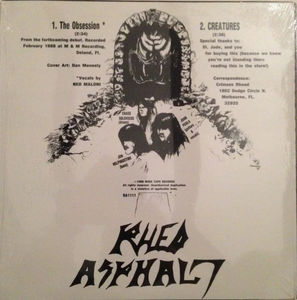 Rhed Asphalt - The Obsession (Vinyl) (NM or M-, VG+)