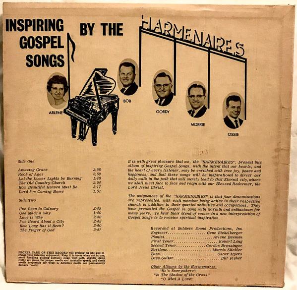 The Harmenaires Quartet - Inspiring Gospel Songs (Vinyl) (NM or M-, NM or M-)