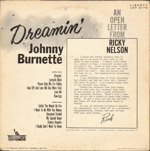 Johnny Burnette - Dreamin' (Vinyl) (VG, G+)
