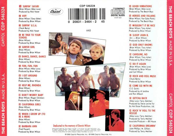 Beach Boys, The - Made In U.S.A. (CD) (VG+, VG+)