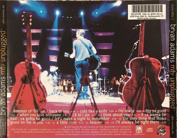 Bryan Adams - Unplugged (CD) (NM or M-, VG+)