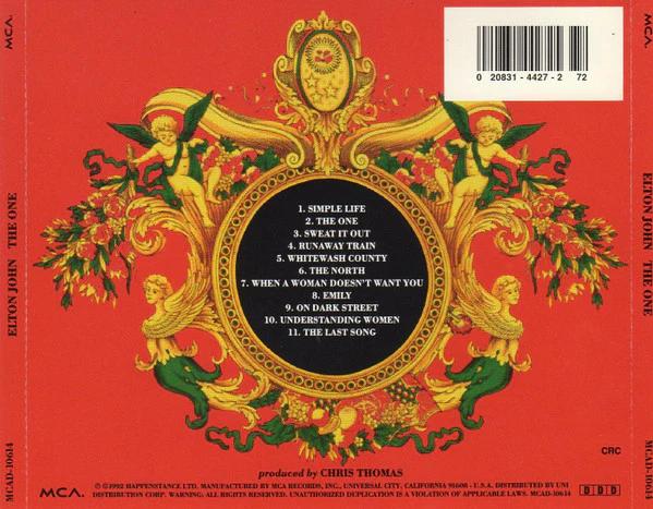 Elton John - The One (CD) (NM or M-, VG+)